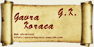 Gavra Koraca vizit kartica
